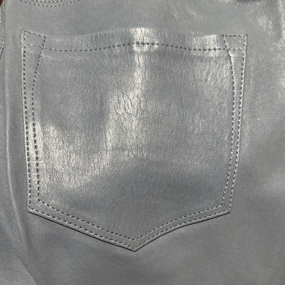 J Brand mid rise Slate/Blue Leather Pants - Picture 13 of 14
